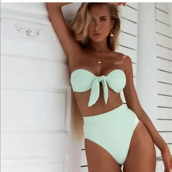 HIGH waisted bandeau bikini - Picture 6 of 6